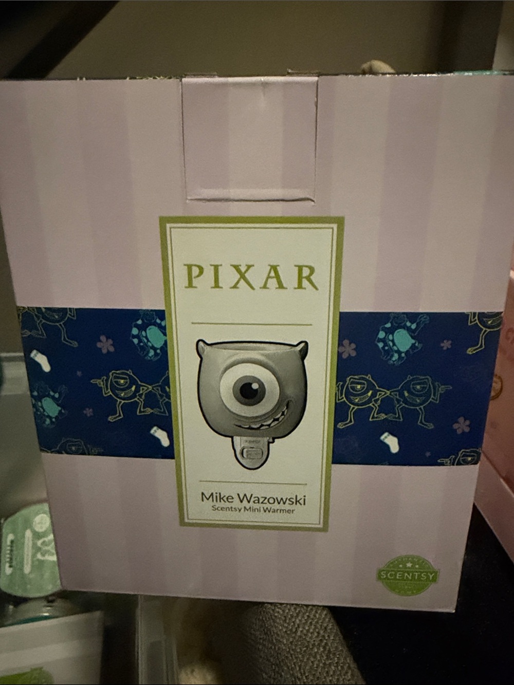 Scentsy Mike Wazowski Mini Warmer - Green and Blue Accents